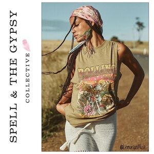 Nwt Spell & The Gypsy Rolling Valley Muscle Tank